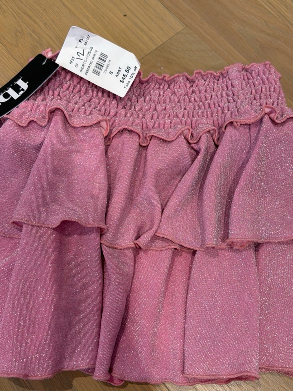 Flowers by Zoe Pink Glitter Ruffle Skirt
